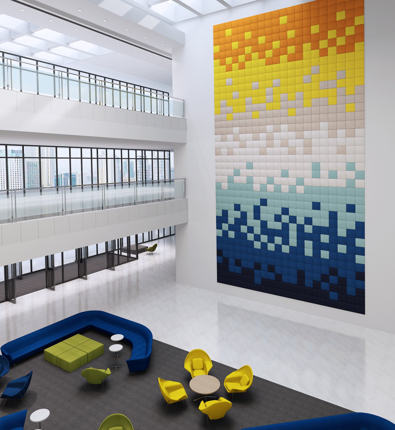 Gabriel Cubic in an open lobby