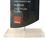 2013 CEDIA Asia Pacific Best Home Theatre trophy