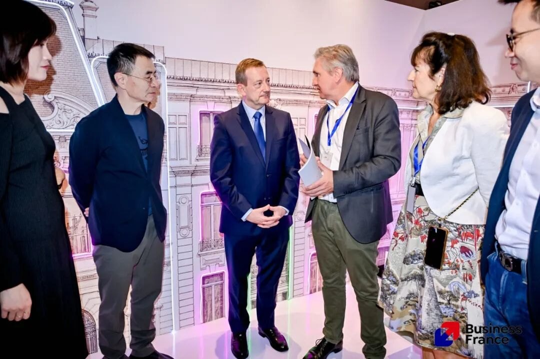 Ambassador Lortholary with the Waterfall founders