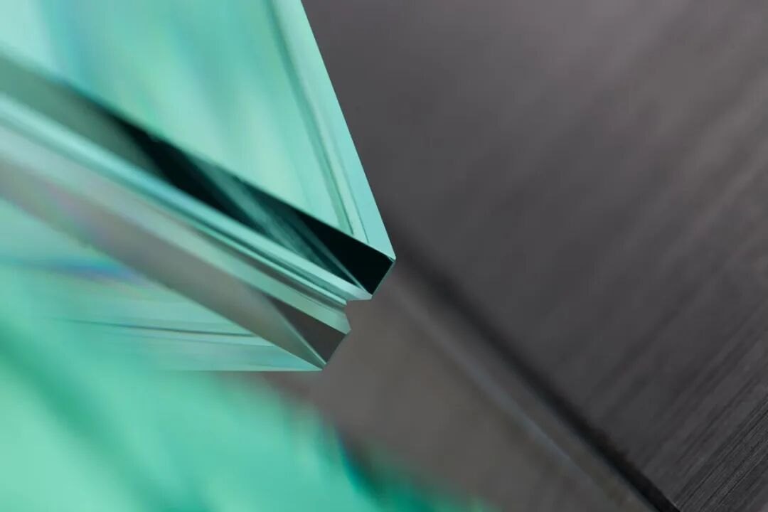 Edge of the glass enclosure