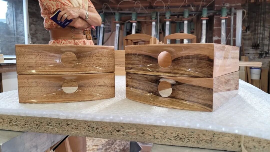 Wooden horns in the workshop